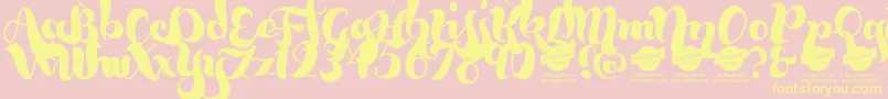 BumblebeesDemo Font – Yellow Fonts on Pink Background