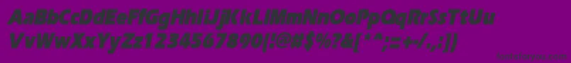 Police ErgoeblackcondItalic – polices noires sur fond violet