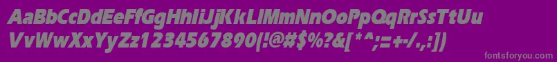 ErgoeblackcondItalic Font – Gray Fonts on Purple Background