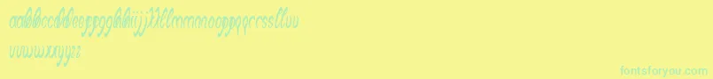 BlackStallion-Schriftart – Grüne Schriften auf gelbem Hintergrund