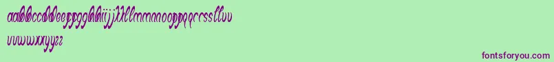 BlackStallion Font – Purple Fonts on Green Background