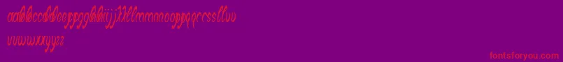 fuente BlackStallion – Fuentes Rojas Sobre Fondo Morado