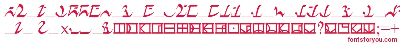 フォントDni – 白い背景に赤い文字