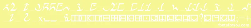 Dni Font – White Fonts on Yellow Background