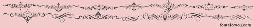 Natvignetteone-Schriftart – Schwarze Schriften auf rosa Hintergrund