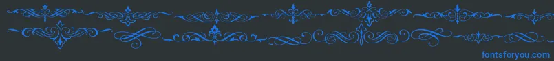 Police Natvignetteone – polices bleues sur fond noir