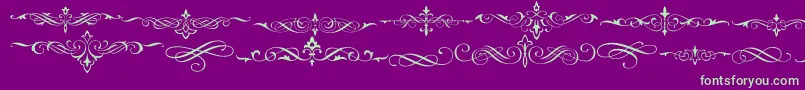 Natvignetteone Font – Green Fonts on Purple Background