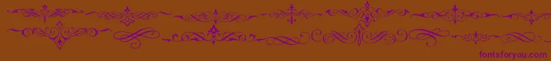 Natvignetteone Font – Purple Fonts on Brown Background