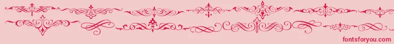 Natvignetteone Font – Red Fonts on Pink Background