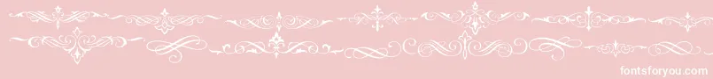 Natvignetteone-Schriftart – Weiße Schriften auf rosa Hintergrund