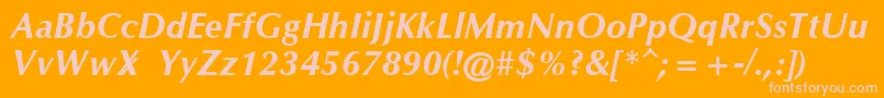 OmichronBoldItalic Font – Pink Fonts on Orange Background