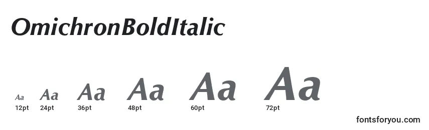 OmichronBoldItalic Font Sizes