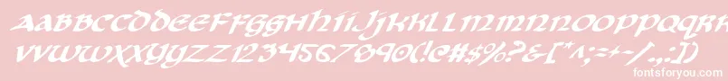 CryUncialItalic Font – White Fonts on Pink Background