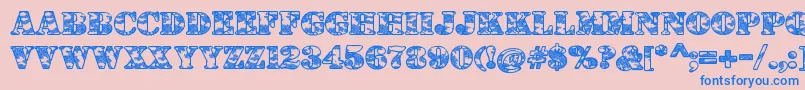 DolenTaith Font – Blue Fonts on Pink Background