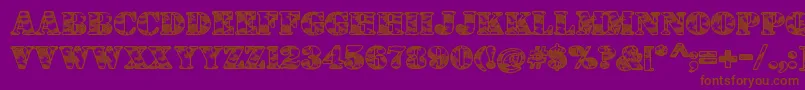 DolenTaith Font – Brown Fonts on Purple Background