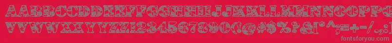 DolenTaith Font – Gray Fonts on Red Background