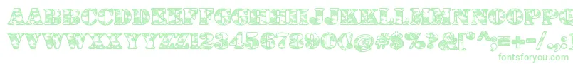 DolenTaith Font – Green Fonts on White Background