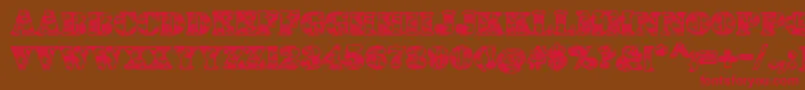 DolenTaith Font – Red Fonts on Brown Background