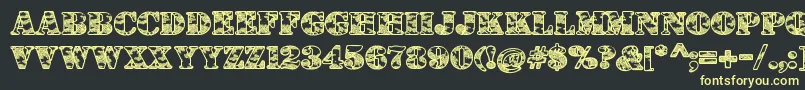 DolenTaith Font – Yellow Fonts on Black Background