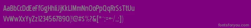 フォントPakenhamcndbk – 紫の背景に灰色の文字