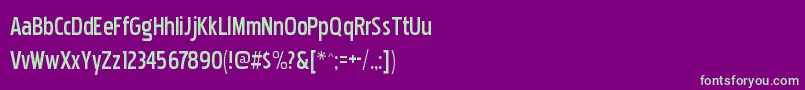 Шрифт Pakenhamcndbk – зелёные шрифты на фиолетовом фоне