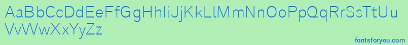 Analogue35thin Font – Blue Fonts on Green Background