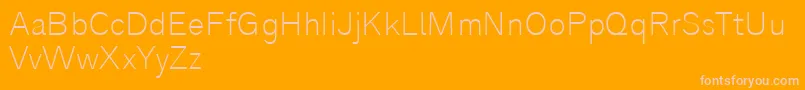 Analogue35thin Font – Pink Fonts on Orange Background