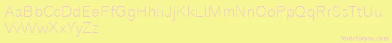 Analogue35thin Font – Pink Fonts on Yellow Background