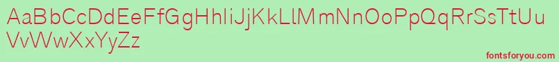 Analogue35thin Font – Red Fonts on Green Background