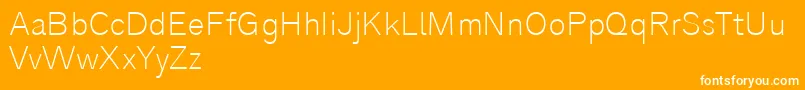Analogue35thin Font – White Fonts on Orange Background