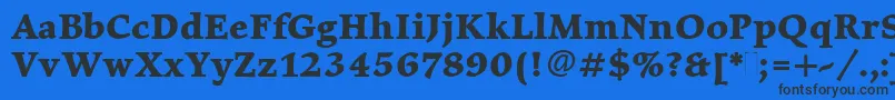 ElysiumBoldPlain Font – Black Fonts on Blue Background