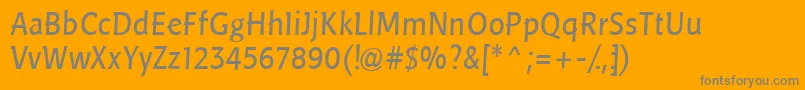 LinotypePisaRegular Font – Gray Fonts on Orange Background