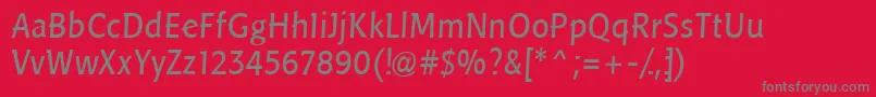 LinotypePisaRegular Font – Gray Fonts on Red Background