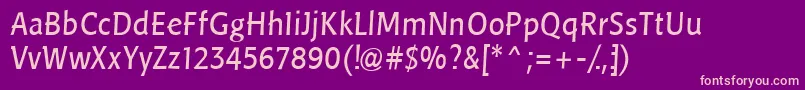 LinotypePisaRegular Font – Pink Fonts on Purple Background