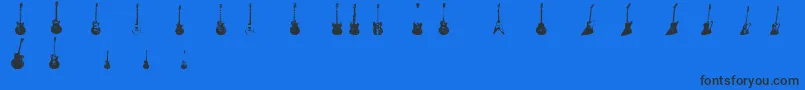 Gibson+Family+Font-Schriftart – Schwarze Schriften auf blauem Hintergrund