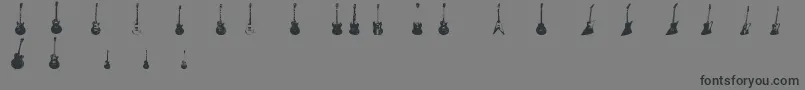 フォントGibson+Family+Font – 黒い文字の灰色の背景