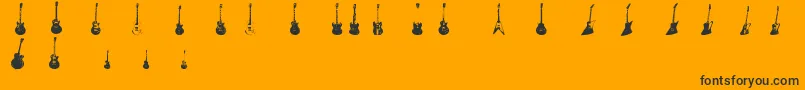 Gibson+Family+Font Font – Black Fonts on Orange Background