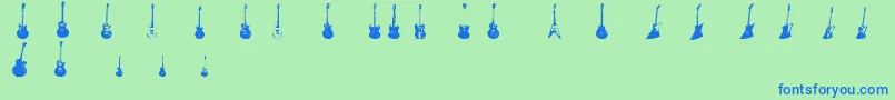 fuente Gibson+Family+Font – Fuentes Azules Sobre Fondo Verde