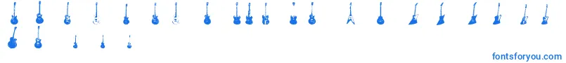 Gibson+Family+Font Font – Blue Fonts on White Background