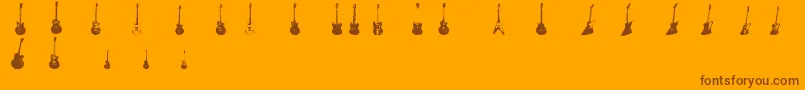 Gibson+Family+Font Font – Brown Fonts on Orange Background