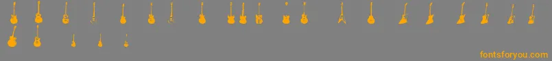 Gibson+Family+Font Font – Orange Fonts on Gray Background