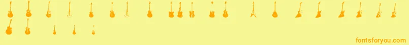 Gibson+Family+Font Font – Orange Fonts on Yellow Background