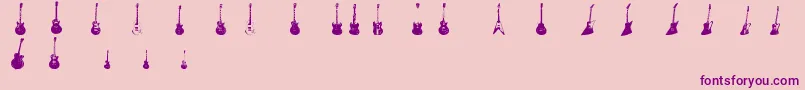 Gibson+Family+Font-Schriftart – Violette Schriften auf rosa Hintergrund