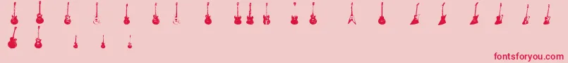 Gibson+Family+Font Font – Red Fonts on Pink Background