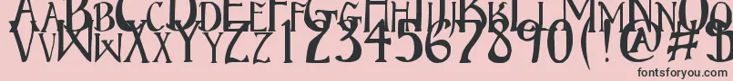 フォントBruceStandardText – ピンクの背景に黒い文字