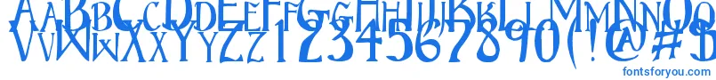 フォントBruceStandardText – 青いフォント