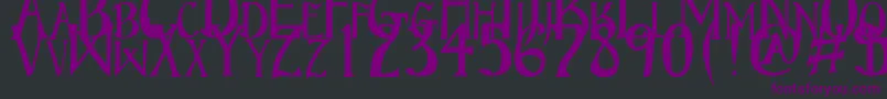 BruceStandardText Font – Purple Fonts on Black Background