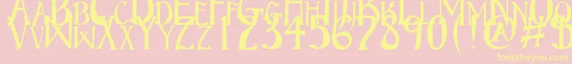 BruceStandardText Font – Yellow Fonts on Pink Background