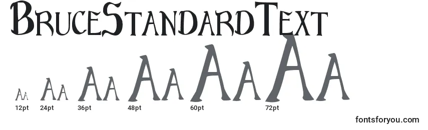 Размеры шрифта BruceStandardText