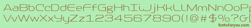 Шрифт PfbaselineproThin – коричневые шрифты на зелёном фоне